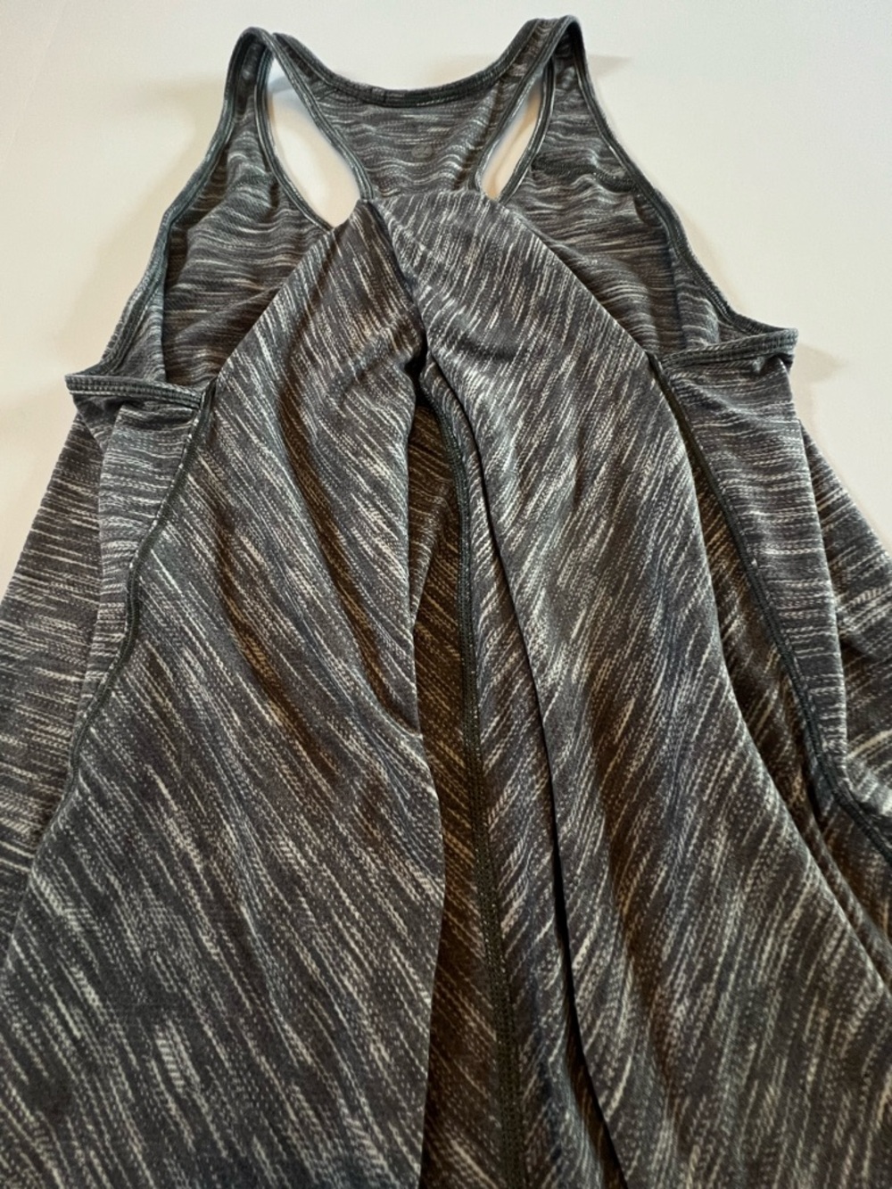 LULULEMON Gray Space Dye Racerback Open Back Yoga Tank Top Athletic Size Small - Picture 6 of 9